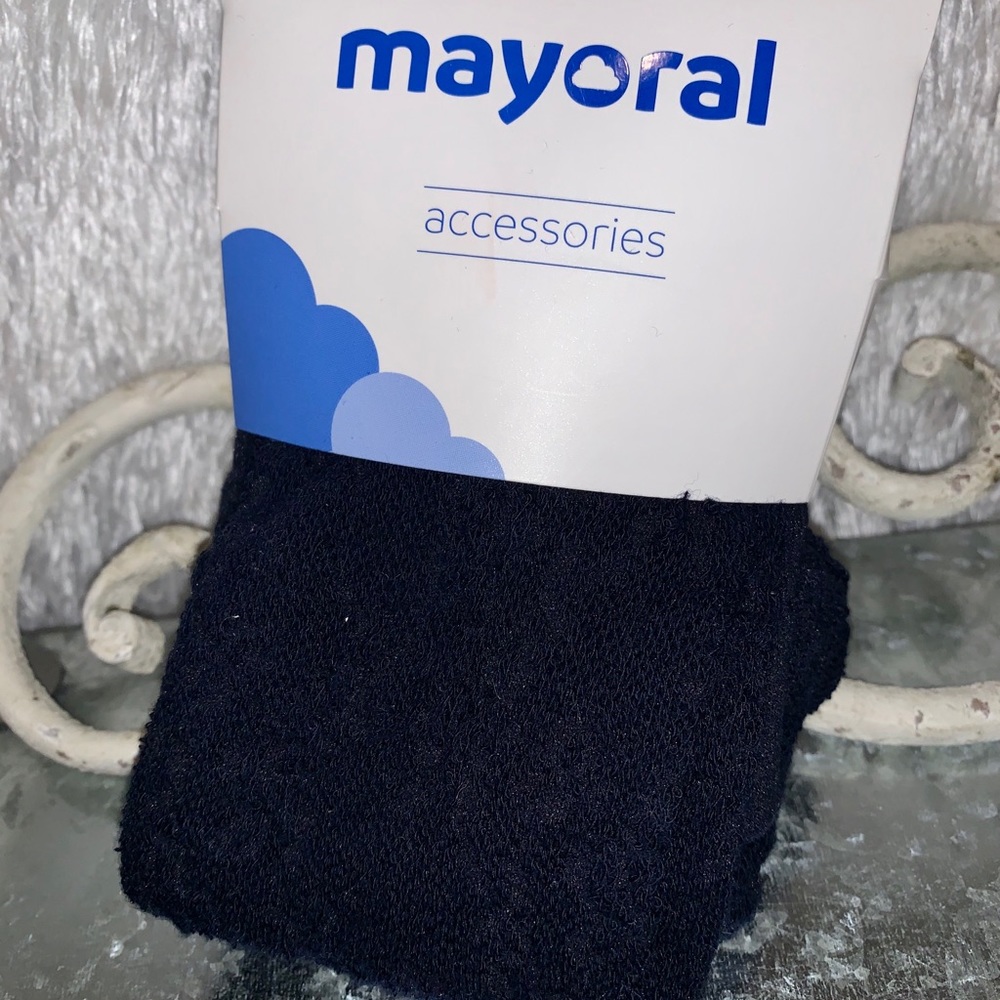 NWT MAYORAL GIRLS NAVY LACE TIGHTS